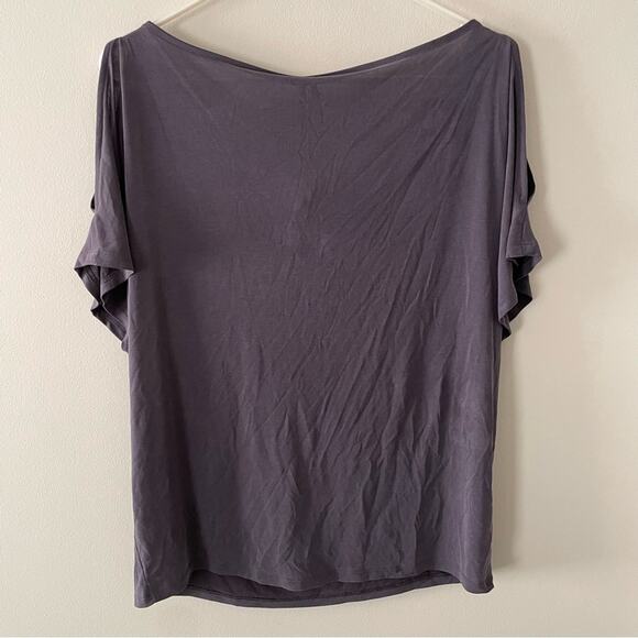 NWT New Anthropologie Cupro Cold Shoulder Drape Shirt Size M - Picture 8 of 8